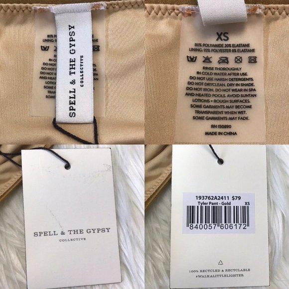 SOLD Spell Gold Tyler Bikini Set Top Bottoms XS - Picture 12 of 14